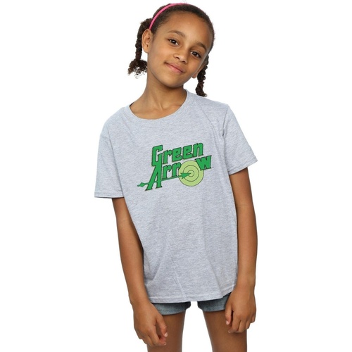 textil Niña Camisetas manga larga Dc Comics Green Arrow Text Logo Gris