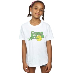 textil Niña Camisetas manga larga Dc Comics Green Arrow Crackle Logo Blanco