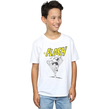 textil Niño Camisetas manga corta Dc Comics The Flash Mono Action Pose Blanco