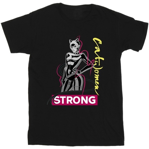 textil Niño Tops y Camisetas Dc Comics Batman Catwoman Strong Negro