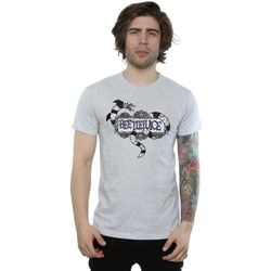 textil Hombre Camisetas manga larga Beetlejuice Sandworm Logo Gris