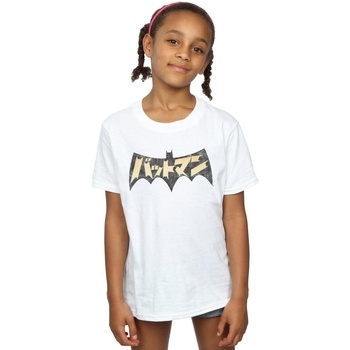 textil Niña Camisetas manga larga Dc Comics Batman International Logo Blanco
