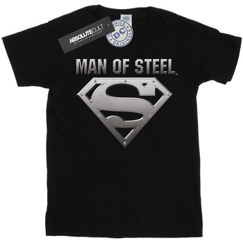 textil Niña Camisetas manga larga Dc Comics Superman Man Of Steel Shield Negro