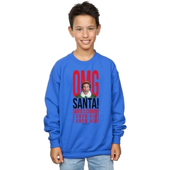 textil Niño Sudaderas Elf OMG Santa I Know Him Azul