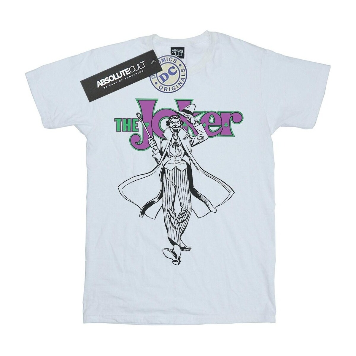 textil Niña Camisetas manga larga Dc Comics Joker Pose Blanco