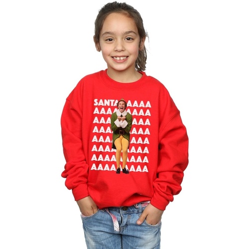 textil Niña Sudaderas Elf Buddy Santa Scream Rojo