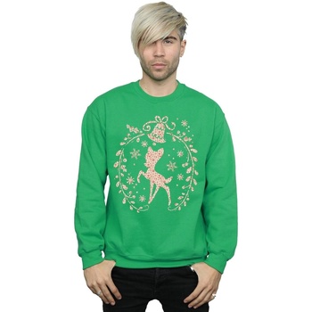 textil Hombre Sudaderas Disney Bambi Christmas Wreath Verde
