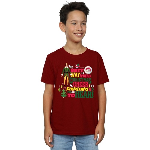 textil Niño Camisetas manga corta Elf Christmas Cheer Multicolor