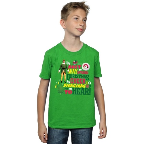 textil Niño Camisetas manga corta Elf Christmas Cheer Verde