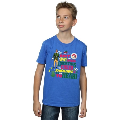 textil Niño Tops y Camisetas Elf Christmas Cheer Azul