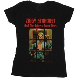 textil Mujer Camisetas manga larga David Bowie Ziggy Stardust Spider Negro