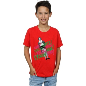 textil Niño Camisetas manga corta Elf Santa's Coming Rojo