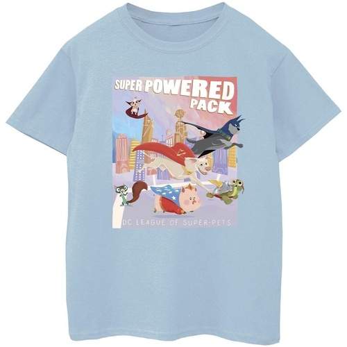 textil Niña Camisetas manga larga Dc Comics DC Super Pets Super Powered Pack Azul