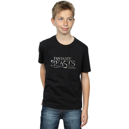 textil Niño Camisetas manga corta Fantastic Beasts Text Logo Negro