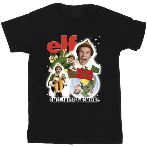 textil Niña Camisetas manga larga Elf Buddy Collage Negro