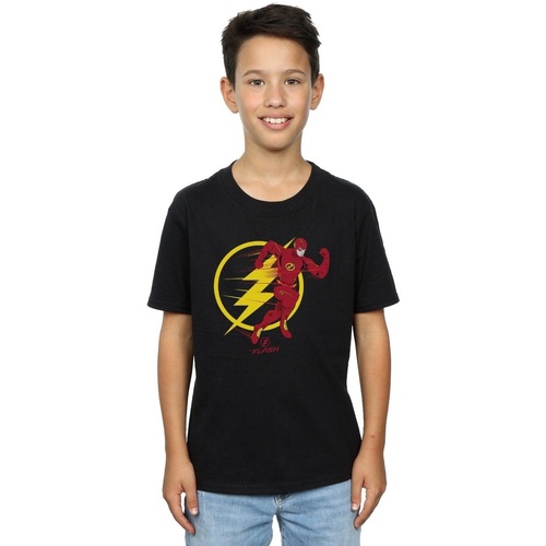 textil Niño Camisetas manga corta Dc Comics The Flash Running Emblem Negro