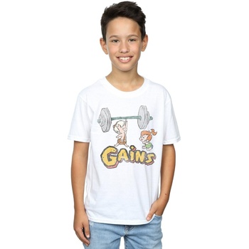 textil Niño Camisetas manga corta The Flintstones  Blanco