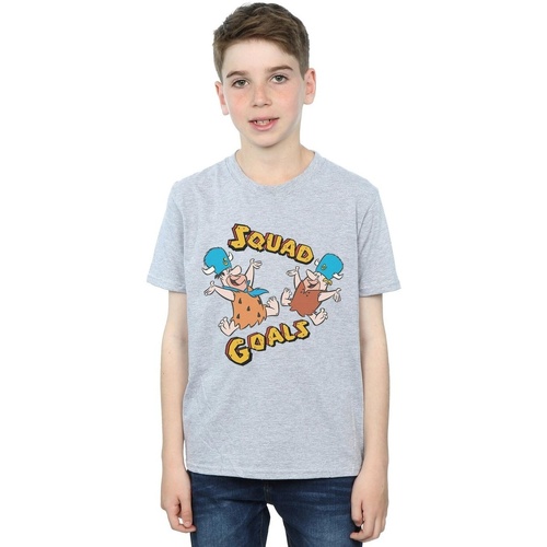 textil Niño Camisetas manga corta The Flintstones Squad Goals Gris