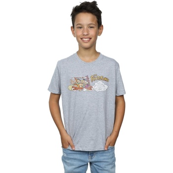 textil Niño Camisetas manga corta The Flintstones  Gris