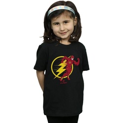 textil Niña Camisetas manga larga Dc Comics The Flash Running Emblem Negro