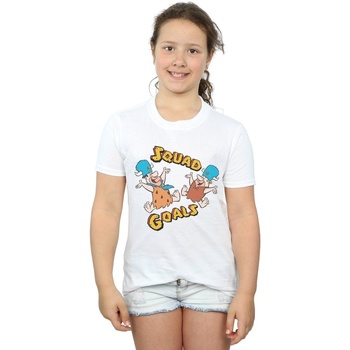 textil Niña Camisetas manga larga The Flintstones Squad Goals Blanco