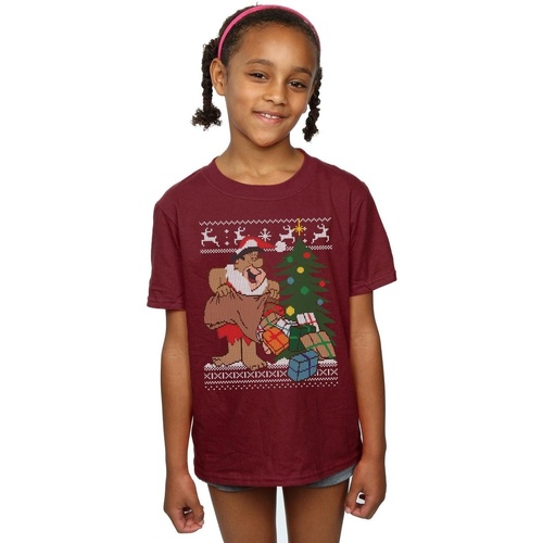textil Niña Camisetas manga larga The Flintstones Christmas Fair Isle Multicolor