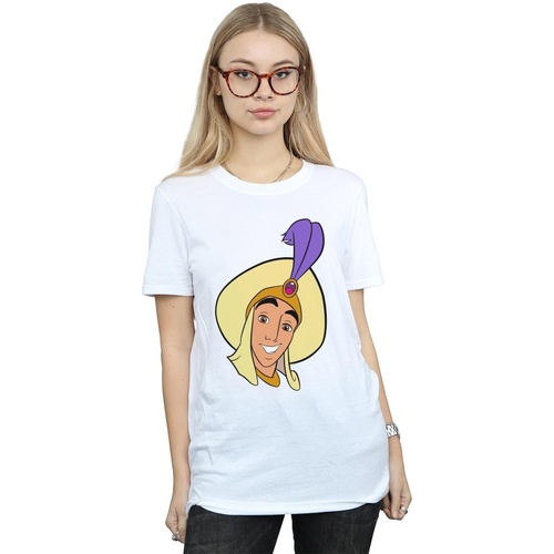 textil Mujer Camisetas manga larga Disney Aladdin Prince Ali Face Blanco