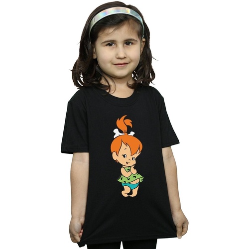 textil Niña Camisetas manga larga The Flintstones Pebbles Flintstone Negro