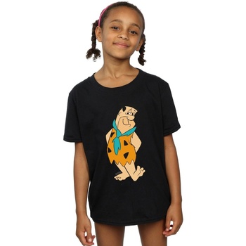 textil Niña Camisetas manga larga The Flintstones Fred Flintstone Kick Negro
