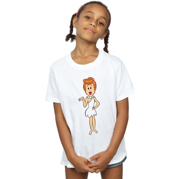 textil Niña Camisetas manga larga The Flintstones Wilma Flintstone Classic Pose Blanco