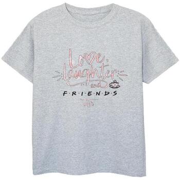 textil Niña Camisetas manga larga Friends Love Laughter Gris