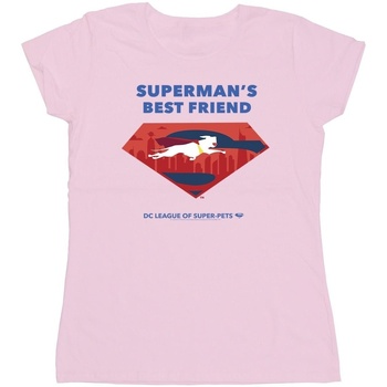 textil Mujer Camisetas manga larga Dc Comics DC League Of Super-Pets Superman's Best Friend Rojo