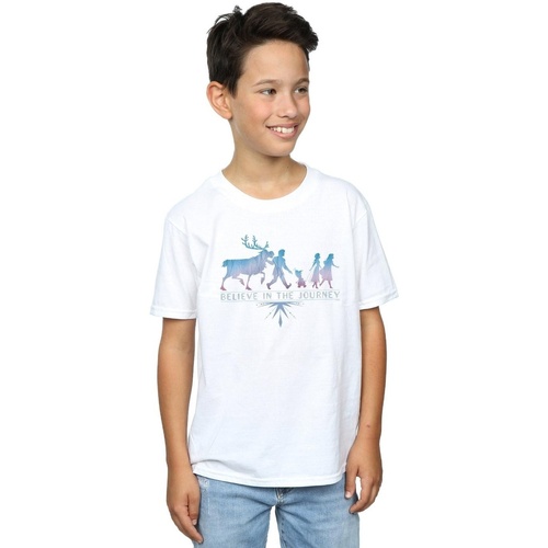 textil Niño Tops y Camisetas Disney Frozen 2 Believe In The Journey Silhouette Blanco