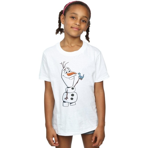 textil Niña Camisetas manga larga Disney Frozen 2 Olaf And Salamander Blanco