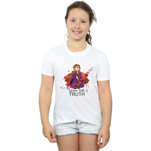textil Niña Camisetas manga larga Disney Frozen 2 Anna Seek The Truth Wind Blanco