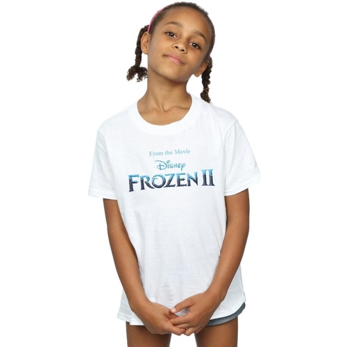 textil Niña Camisetas manga larga Disney Frozen 2 Movie Logo Blanco