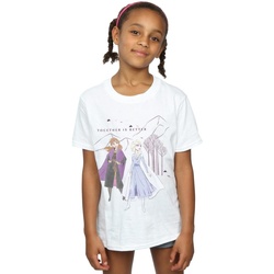 textil Niña Camisetas manga larga Disney Frozen 2 Elsa Anna Better Together Blanco