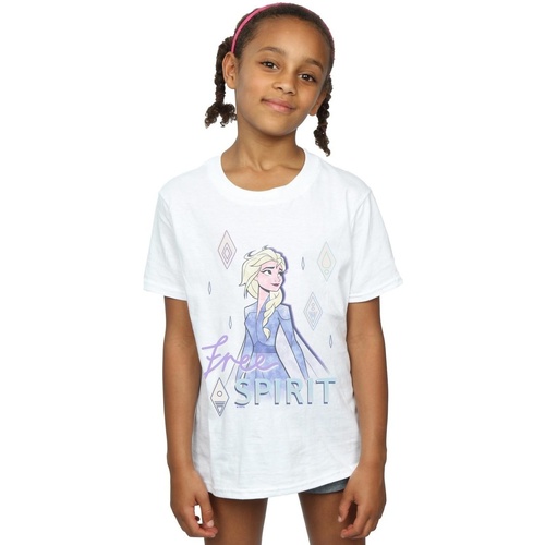 textil Niña Camisetas manga larga Disney Frozen 2 Elsa Free Spirit Blanco