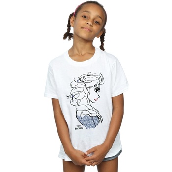 textil Niña Camisetas manga larga Disney Frozen Elsa Sketch Blanco