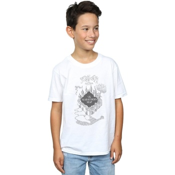 textil Niño Camisetas manga corta Harry Potter The Marauder's Map Blanco