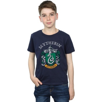 textil Niño Camisetas manga corta Harry Potter Slytherin Crest Azul
