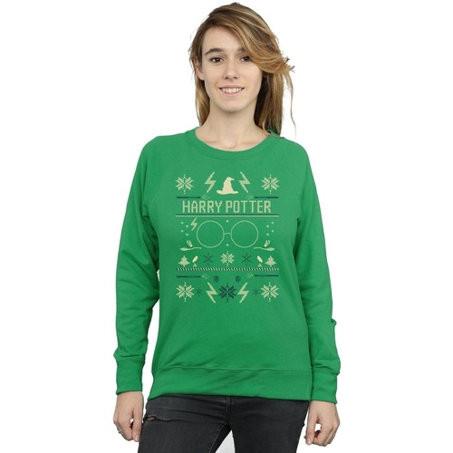 textil Mujer Sudaderas Harry Potter Christmas Pattern Verde