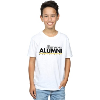 textil Niño Camisetas manga corta Harry Potter Hogwarts Alumni Hufflepuff Blanco
