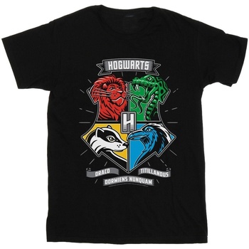 textil Niño Tops y Camisetas Harry Potter Hogwarts Toon Crest Negro