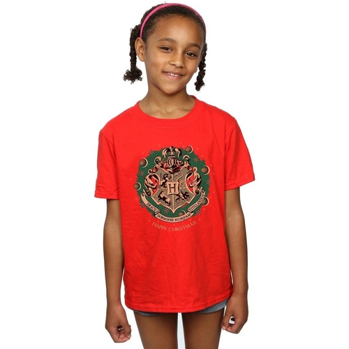 textil Niña Camisetas manga larga Harry Potter Christmas Wreath Rojo