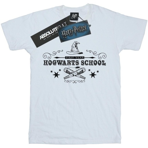 textil Niña Camisetas manga larga Harry Potter Hogwarts First Year Blanco