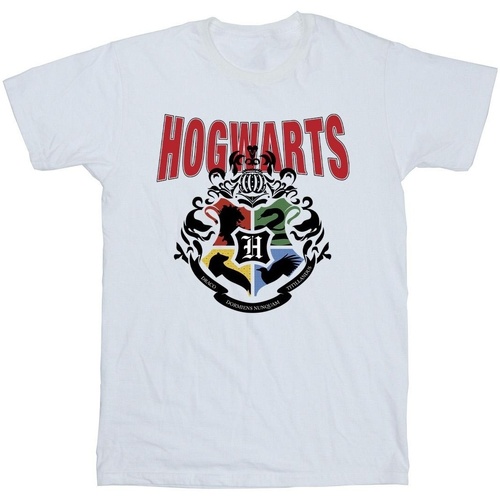 textil Niño Camisetas manga corta Harry Potter Hogwarts Emblem Blanco