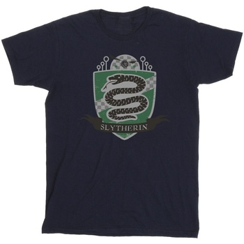 textil Niño Tops y Camisetas Harry Potter Slytherin Chest Badge Azul