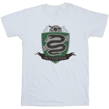 textil Niño Camisetas manga corta Harry Potter Slytherin Chest Badge Blanco