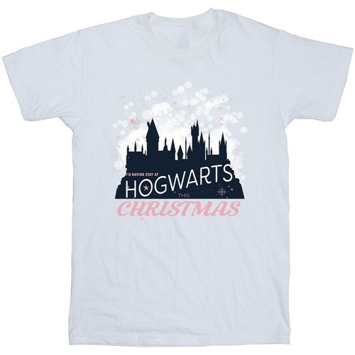 textil Niño Tops y Camisetas Harry Potter Hogwarts Christmas Blanco